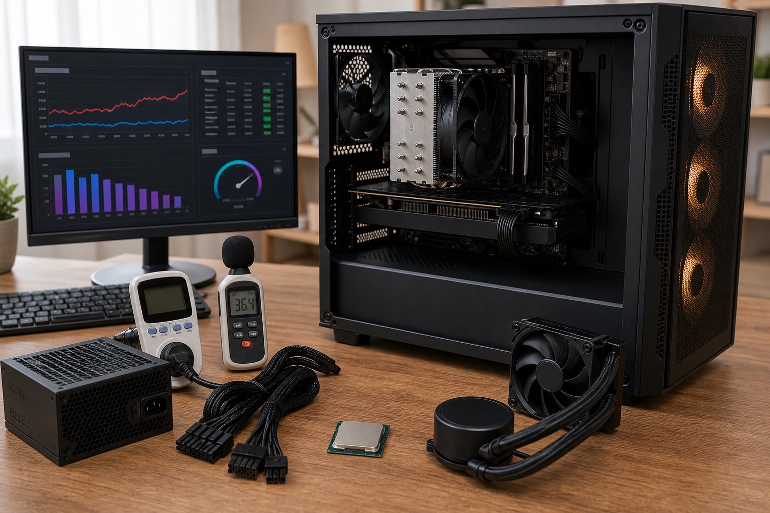ATX 메인보드 슬롯을 갖춘 데스크톱 PC 케이스